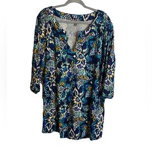 Plus Size Jessica London Linen Tunic Top